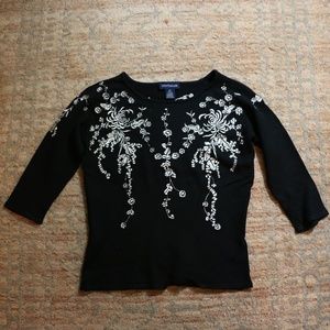 Ann Taylor Embroidered Blouse